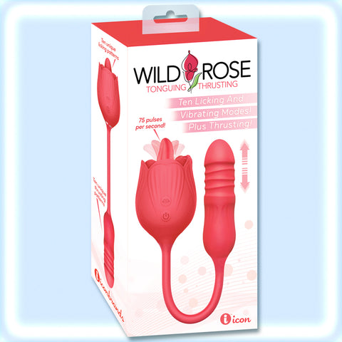 NEW: Wild Rose Lick and Thrust Rechargeable Silicone Suction Vibe #IC1708